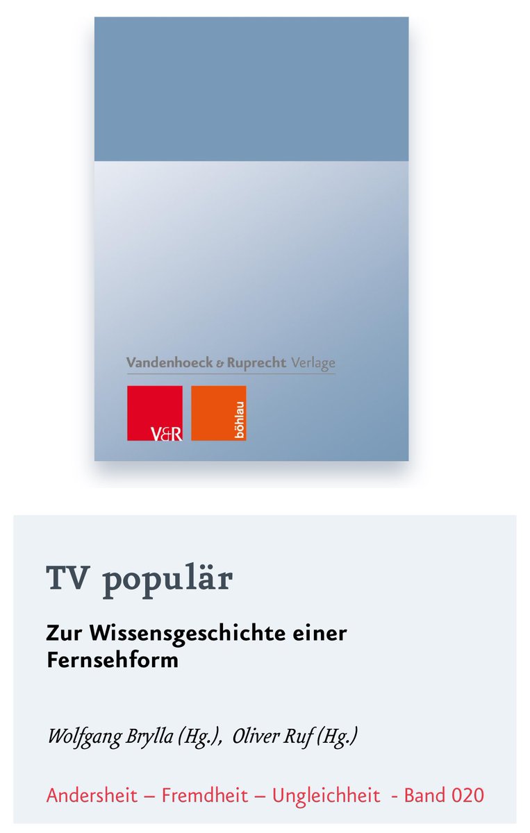Upcoming: „TV populär. Zur Wissensgeschichte einer Fernsehform“