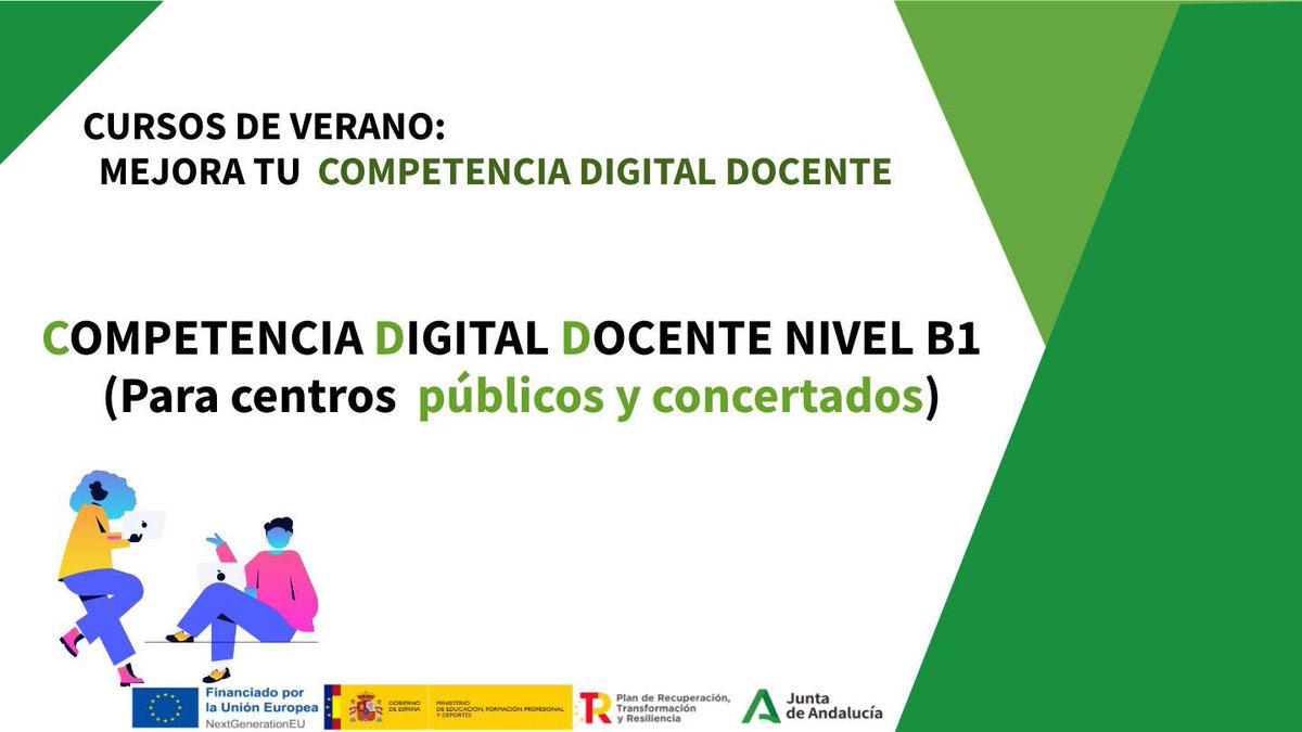 📢 Abierto el plazo de solicitudes para el curso de Competencia Digital Docente Nivel  B1, para centros públicos y concertados.

🗓️ Inscríbete hasta el 5 de julio.
👉 Públicos: lajunta.es/4wtmm
👉 Concertados: lajunta.es/4wtmn

#Formación #CDD