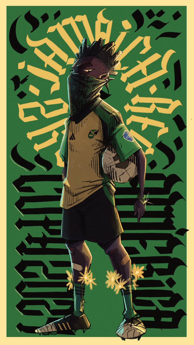 Instant classic Jersey💚🖤💛
 #jamaica #CopaAmerica #procreateart