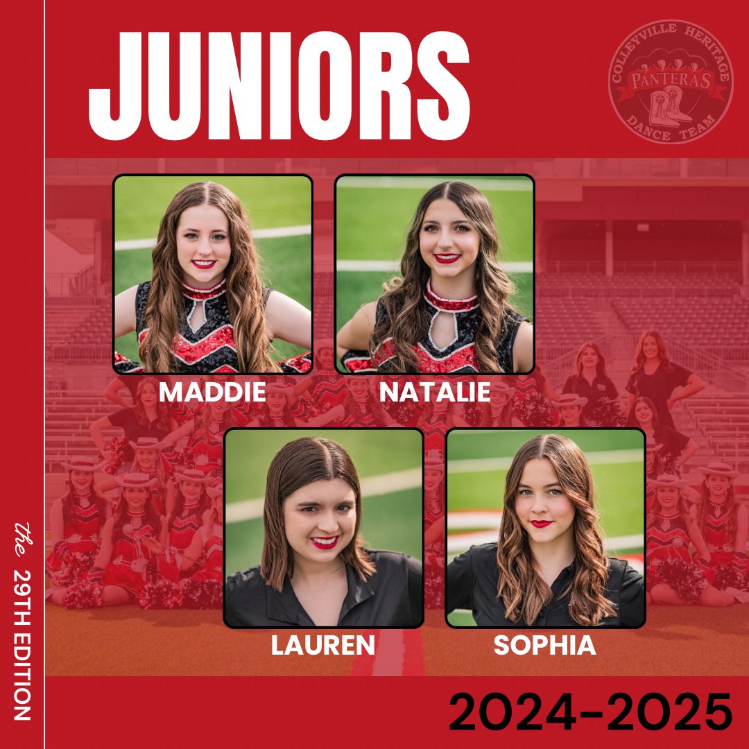 chhspanteras's tweet photo. ✨MEET THE TEAM, 29th EDITION: JUNIORS✨
#meettheteam #29thline #29thedition #drillteam #danceteam https://t.co/X5wdfAZ38n