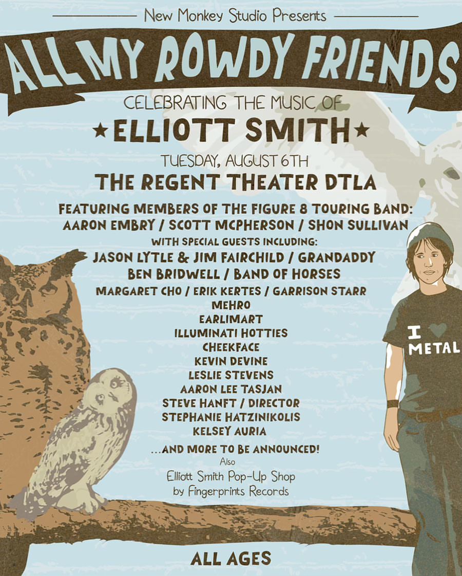 brooklynvegan's tweet image. Elliott Smith tribute show featuring Kevin Devine, Cheekface, Illuminati Hotties, members of Grandaddy and more happening in Los Angeles brooklynvegan.com/elliott-smith-…