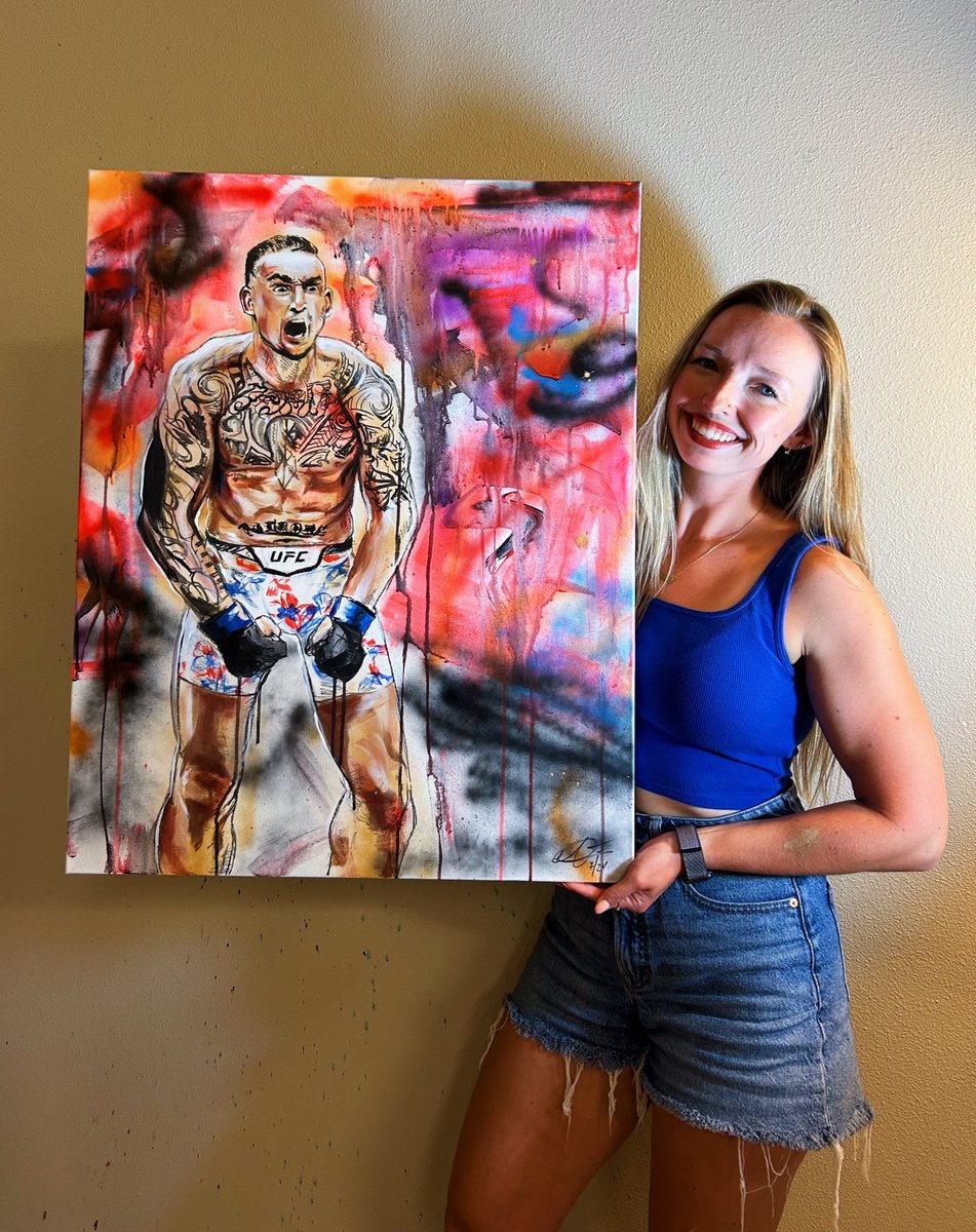 Abby the Sports Artist (@ambitionabby) on Twitter photo Just finished up this custom <a href="/BlessedMMA/">Max Holloway</a> portrait painting for my friend <a href="/Rockk24/">Dylan Rockford</a> 😎🥊 #UFC Just finished up this custom <a href="/BlessedMMA/">Max Holloway</a> portrait painting for my friend <a href="/Rockk24/">Dylan Rockford</a> 😎🥊 #UFC