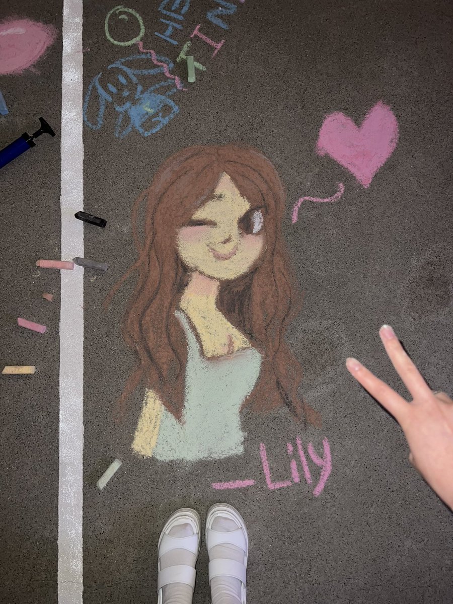 Chalk drawing for Tina 💗