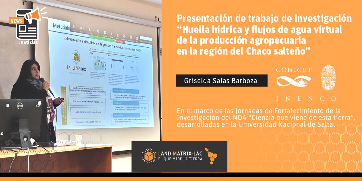 Participación de Land Matrix LAC en la Primera Jornada de Fortalecimiento de la Investigación del NOA
landmatrix-lac.org/noticias/parti…

#soberaniaalimentaria #incidenciapolítica #DatosDeCalidad #datos #DatosDeCalidad #FuentesDeDatos  #GrandesTransaccionesDeTierras #GobernazaDeLaTierra