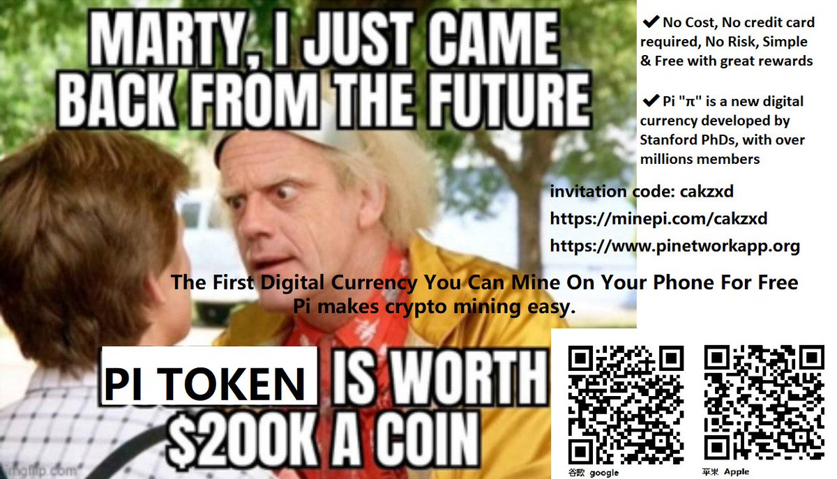 Sallytianjing's tweet photo. 🌟If everyone could predict the future, there would be no poor🌟
Missed the opportunity of Bitcoin? Don't miss this one!
No Cost, No Risk, Simple & Free. What have you got to lose?
The First Digital Currency You Can Mine On Your Phone For FREE!🚀💰
#Crypto #FreeMining #JoinPi https://t.co/JHTgcjFm5i