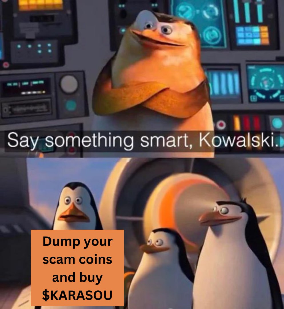 Something smart bro. 😎 

#Karasou #memecoins #MemeCommunity #IntelliqueAI
