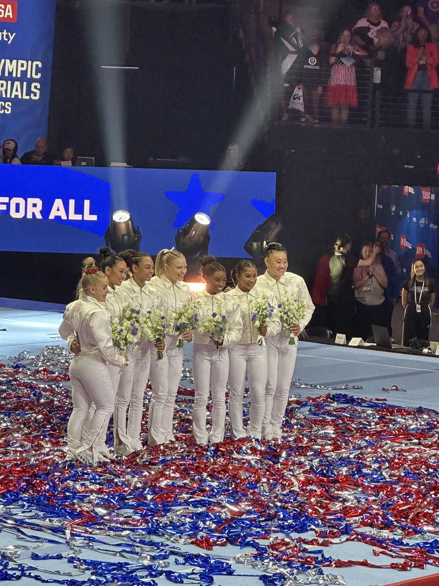 amylynnholt's tweet photo. @Simone_Biles Such a pleasure to be there and watch you this weekend with my daughter who is a gymnast, she was so inspired! We can't wait to come to Paris and watch you guys!! https://t.co/vDc9NuWPfS