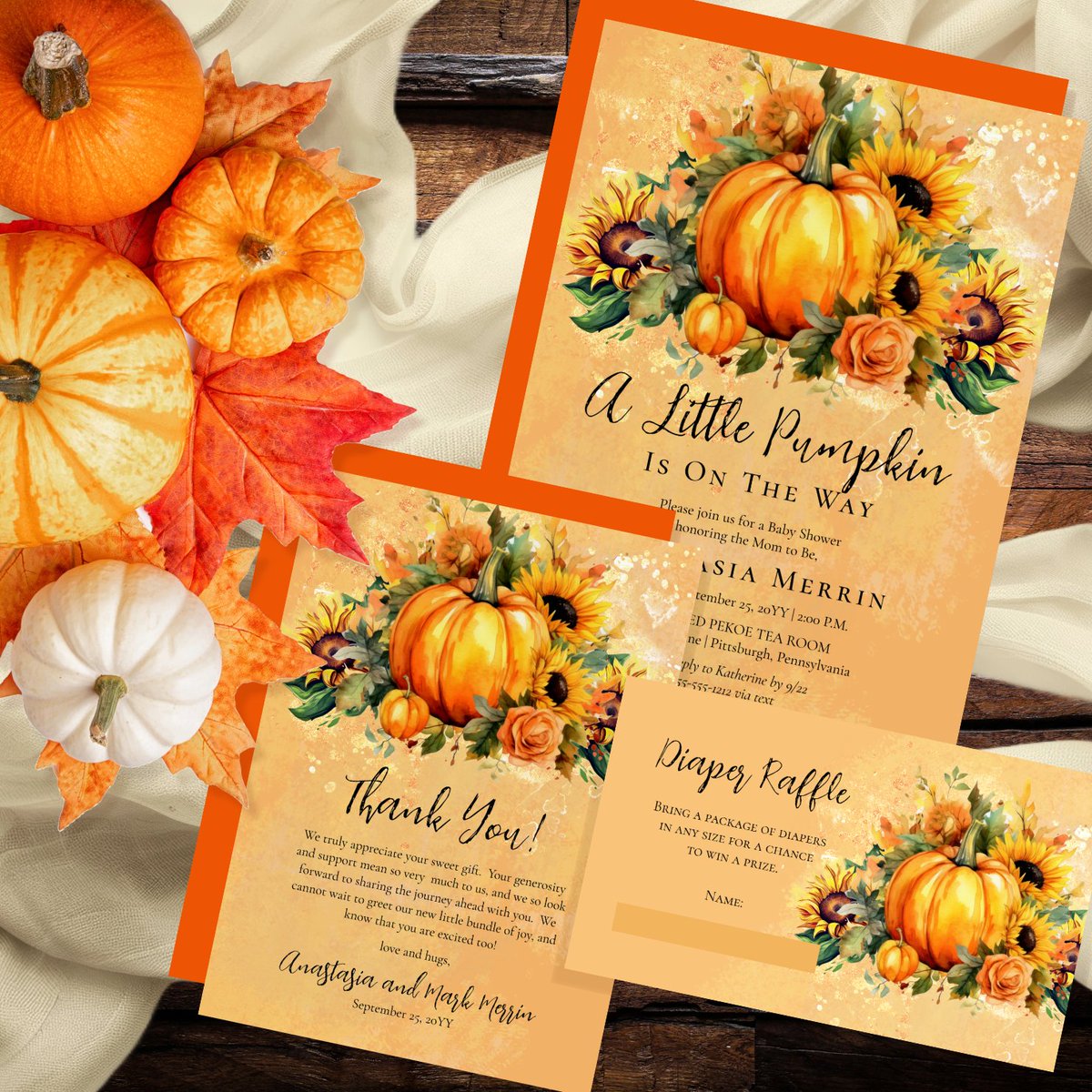 Holiday_Hearts's tweet photo. A Little Pumpkin Is On The Way  Fall | Autumn Baby Shower Collection
https://t.co/8DuQxFsMNB
#littlepumpkin #pumpkinbabyshower #fallbabyshower #autumnbabyshower #thankyou #babyshowerinvitations #modern #watercolor #fall #autumn #pumpkins #sunflowers #roses  #zazzlemade #floral https://t.co/ThfHvC2uSJ