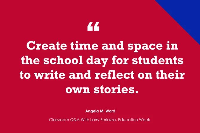 Larryferlazzo's tweet photo. .@2WardEquity contributes to new @educationweek post, To Build Trust in the Classroom, Encourage Students to Share Their Stories https://t.co/XrDrTH9p6w https://t.co/lRmwSW6OeZ