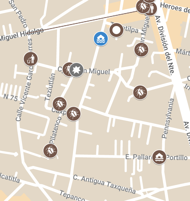 Lau Frey (@laufrey) on Twitter photo Hemos creado este mapa inicial de zonas que requieren atención y somos un grupo que está dispuesto a hacer un plan de trabajo, para apoyar en seguimiento. ¿cuándo podemos reunirnos? <a href="/giogutierrezag/">Giovani Gutiérrez</a>
#baches #lluvia #plaga #cucarachas #socavon Hemos creado este mapa inicial de zonas que requieren atención y somos un grupo que está dispuesto a hacer un plan de trabajo, para apoyar en seguimiento. ¿cuándo podemos reunirnos? <a href="/giogutierrezag/">Giovani Gutiérrez</a>
#baches #lluvia #plaga #cucarachas #socavon