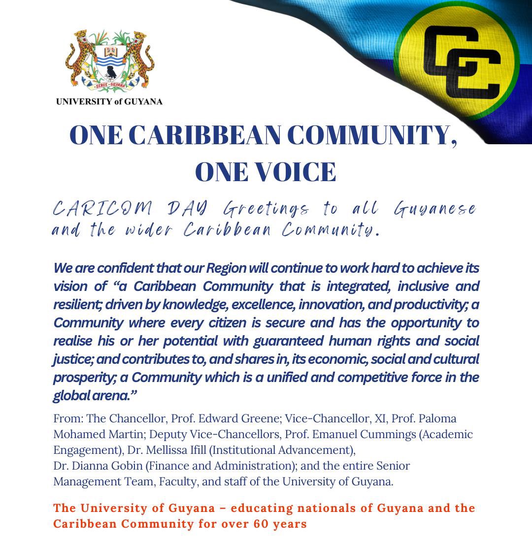 CARICOM Day Greetings
