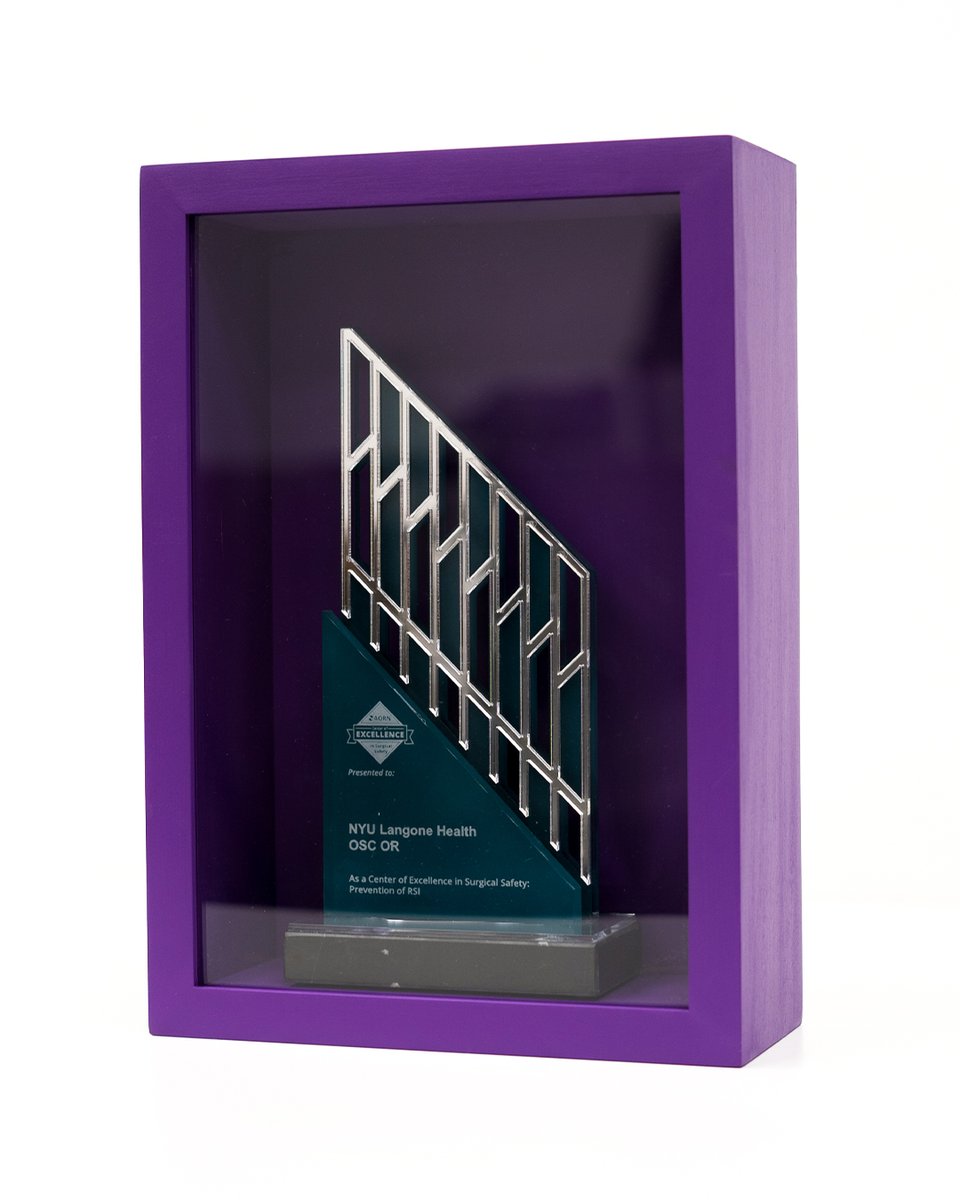 SkyframeNYC's tweet image. Give your awards the spotlight they deserve. Purple custom display 🌟
.
#Skyframe #customframing #awardshowcase #displays #printing #fineart