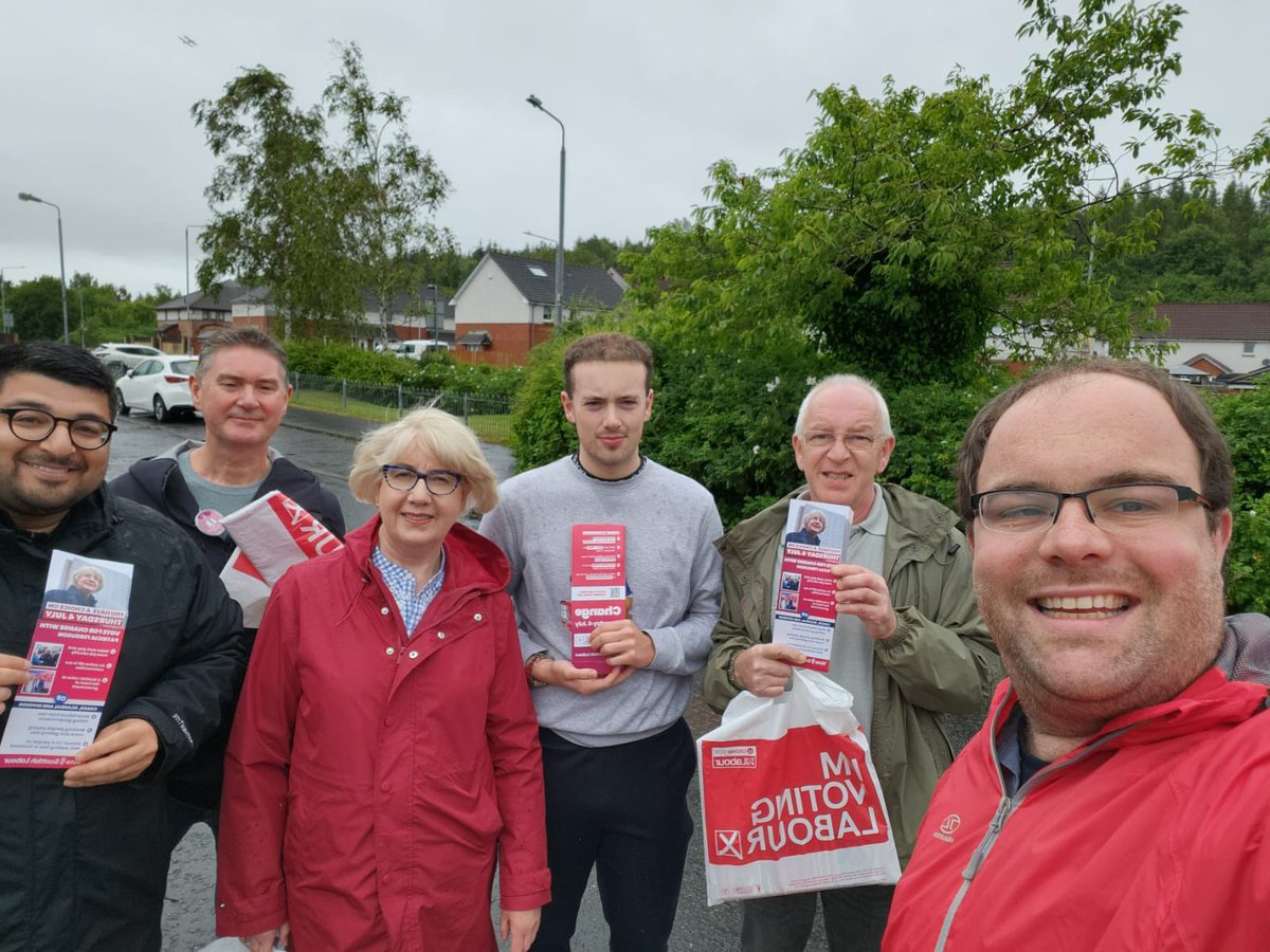 PJFerguson18's tweet photo. Another great day on the doorstep today. Knightswood, Drumchapel and back to Knightswood again! Not long to go now but we are not taking a single vote for granted.
#GE24 https://t.co/cc1Gu5USjv