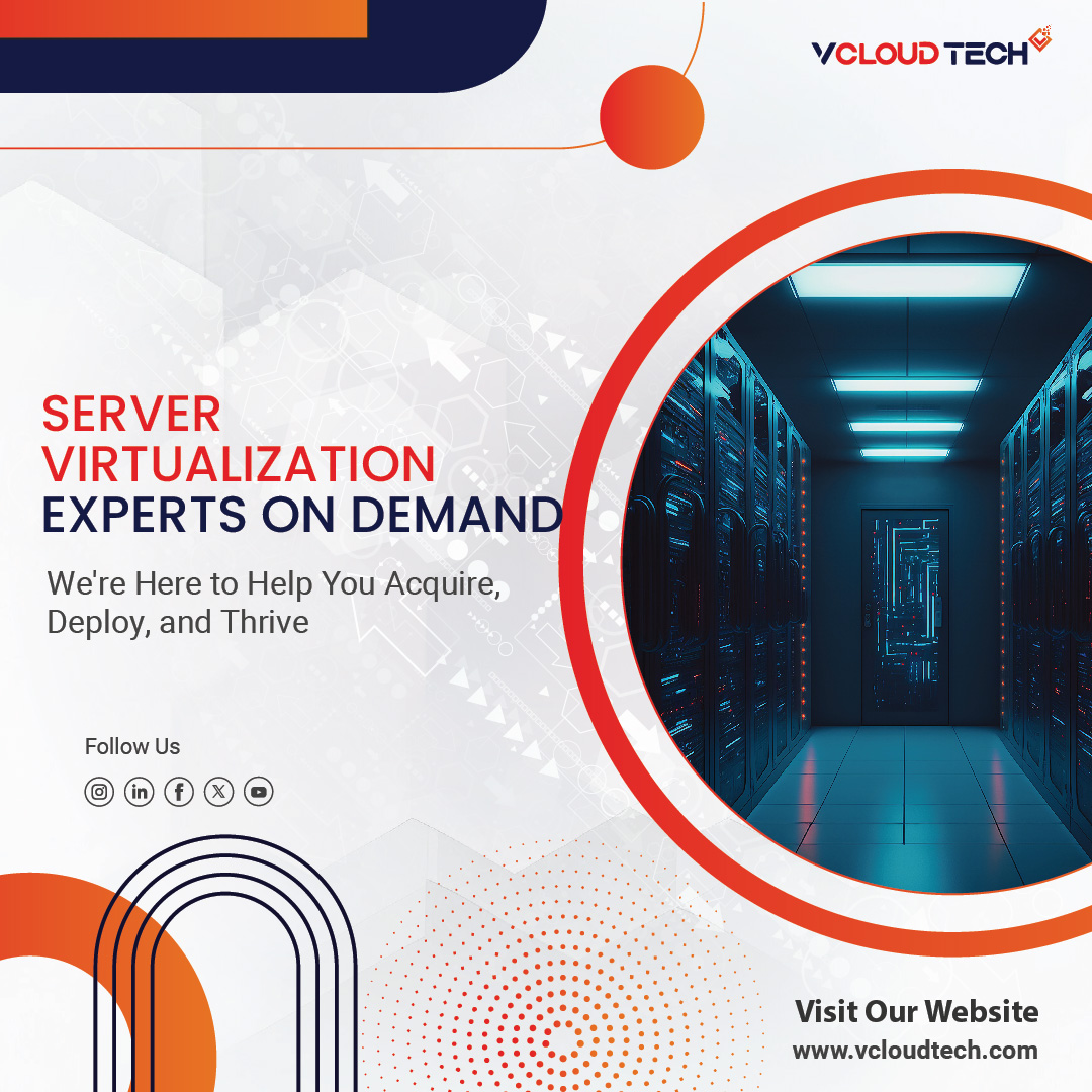 vCloudTech's tweet image. Leverage the potential of #servervirtualization with our skilled team. Whether it’s acquisition or deployment, we’re committed to ensuring your business thrives! bit.ly/3Nzu3fg @vcloudtech
#CloudSolutions #TechConsulting #DataCenter #ITInfrastructure #ITManagement