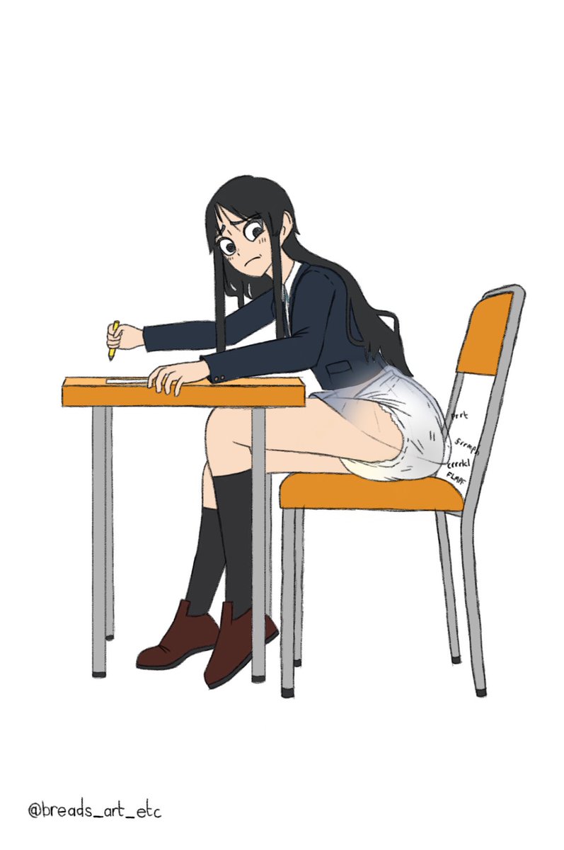 A colour ABDL commission of Mio Akiyama having an embarrassing accident in class. Exams can be brutal… when you’re still potty training.

This was a fun one! I always enjoy embarrassing some characters I’m not familiar with.

#abdl #abdlart #diaper #diapers #diaperart