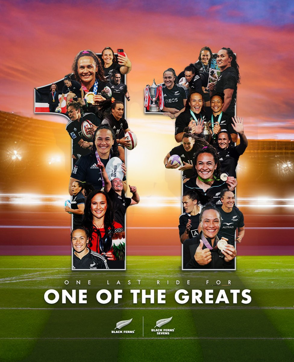 One last ride for one of the greats 🖤

Portia Woodman-Wickliffe has announced that the Paris Olympics will mark the end of her illustrious international rugby career.

READ MORE ➡️ allblacks.com/news/portia-wo…

#BlackFerns7s | #BlackFerns