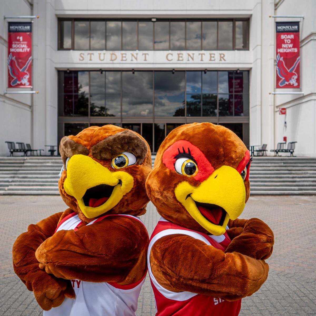 RockyRedHawk's tweet photo. YOU AWAKE YET ⁉️⏰

We're back and better than ever! My sister Roxy and I got our beauty sleep and are ready to spread some serious Red Hawk Pride. Catch us around campus to check out our new looks! 😎🔥✨💪 https://t.co/Dp3C1JEdfT