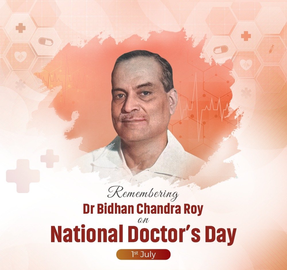 Today, We celebrate National Doctors Day by paying tribute to Dr. Bidhan Chandra Roy, whose extraordinary contributions to medicine and humanity remind us of the true essence of healthcare. Thank you to