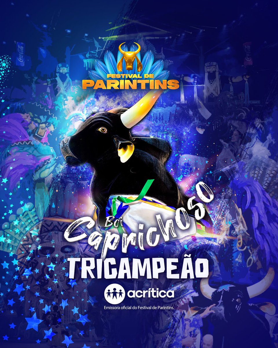 O Boi-Bumbá Caprichoso é o campeão do 57° Festival Folclórico de Parintins 2024!

Com o tema: Cultura o Triunfo do Povo.

#Parintins2024NaACrítica #BoiCaprichoso #EmissoraOficial
