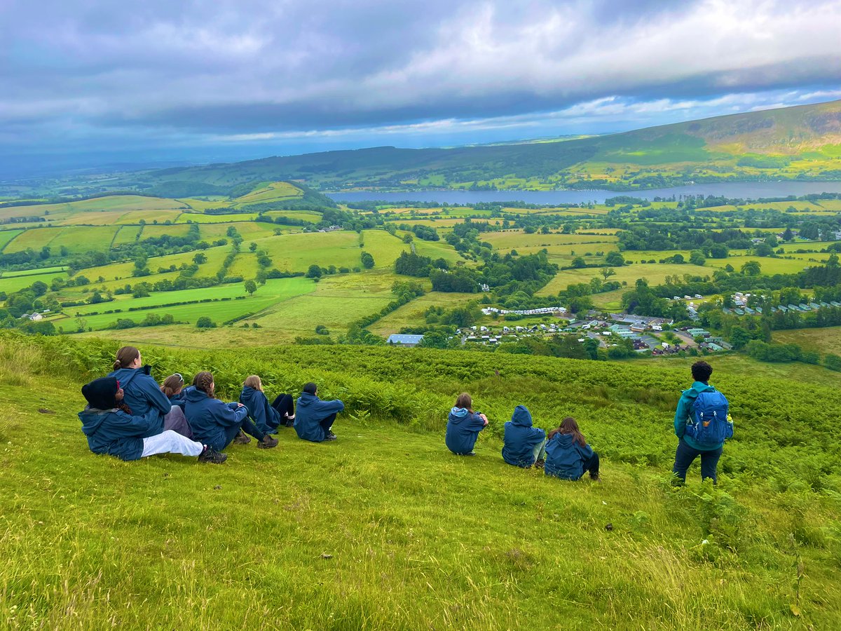 NHSLearnOutside's tweet photo. Little Mell Fell giving us a wonderful vantage point this evening. (The girls wanted to check the shrew was definitely dearly departed. It was.) https://t.co/EVW49rKfP6