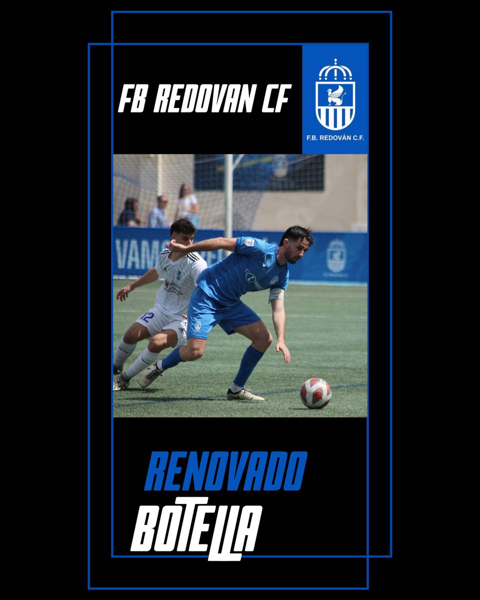 RedovanCf's tweet image. ⚽️ RENOVADO 💙

Cristian Botella continuará la temporada 2024/2025 como jugador del FB Redován CF. 🤝🏼

Bote cumplirá su 5ª temporada como jugador del primer equipo. Uno de los mejores laterales de la categoría, experiencia y contundencia para nuestra defensa.

#FBRedovánCF