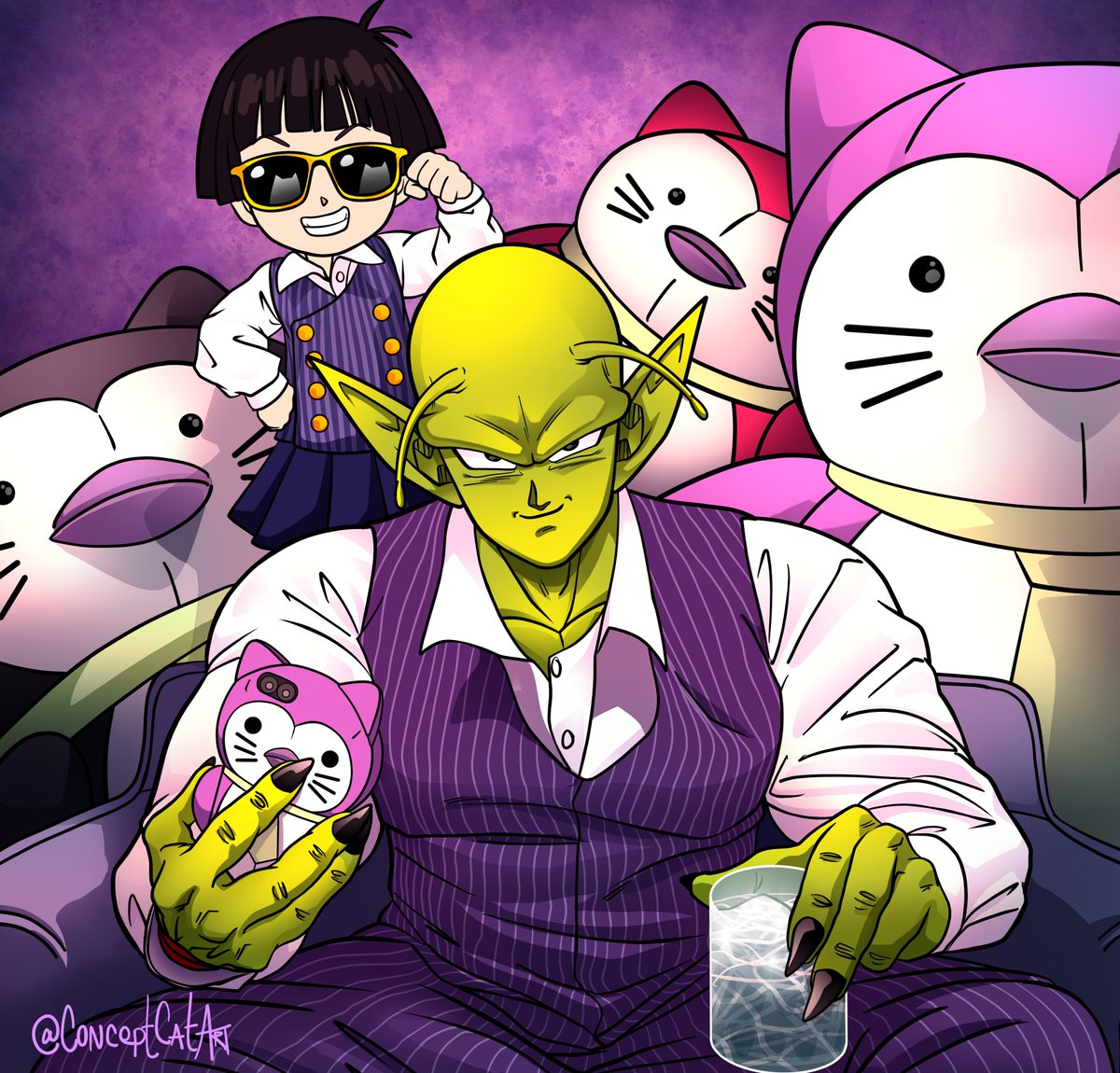 conceptcatart's tweet image. Playtime is a serious matter. 👍