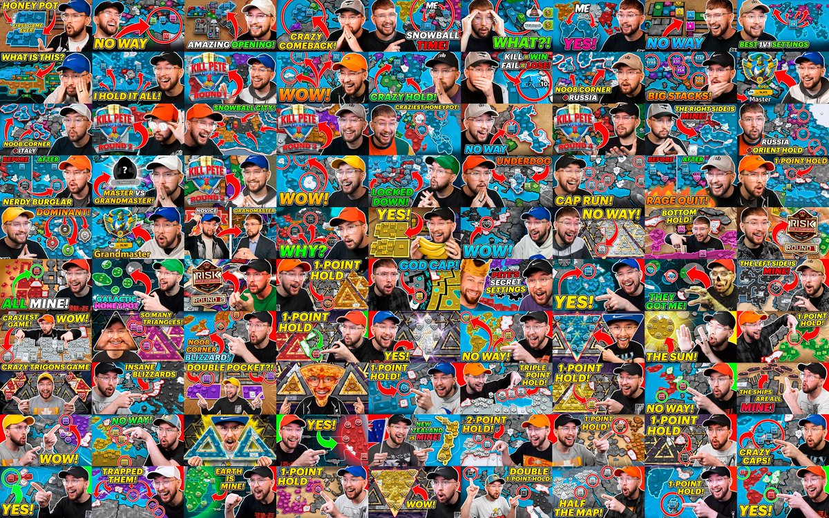 dechdesign's tweet image. NO WAY! 🤯 About 100 YouTube Thumbnails in 6 months for Robo Risk (youtube.com/@RoboRisk) @LevelUpRobo 

#thumbnail #youtubethumbnail #risk #RiskGlobalDomination