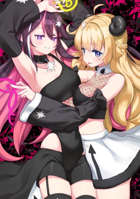 ワールドツアー衣装わたあず! 小悪魔チックなデザインなのでノリノリ意地悪フェイス #AZKiART #つのまきあーと #hololiveSTAGE24