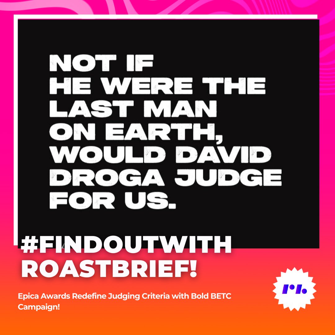 roastbrief's tweet photo. Read the note here: https://t.co/Bmzizrm9gm
#EpicaAwards #BETC #CreativeJudging #IndustryInnovation #ImpartialityInAwards #JournalismOverCreativity https://t.co/3O9DCfNDfs