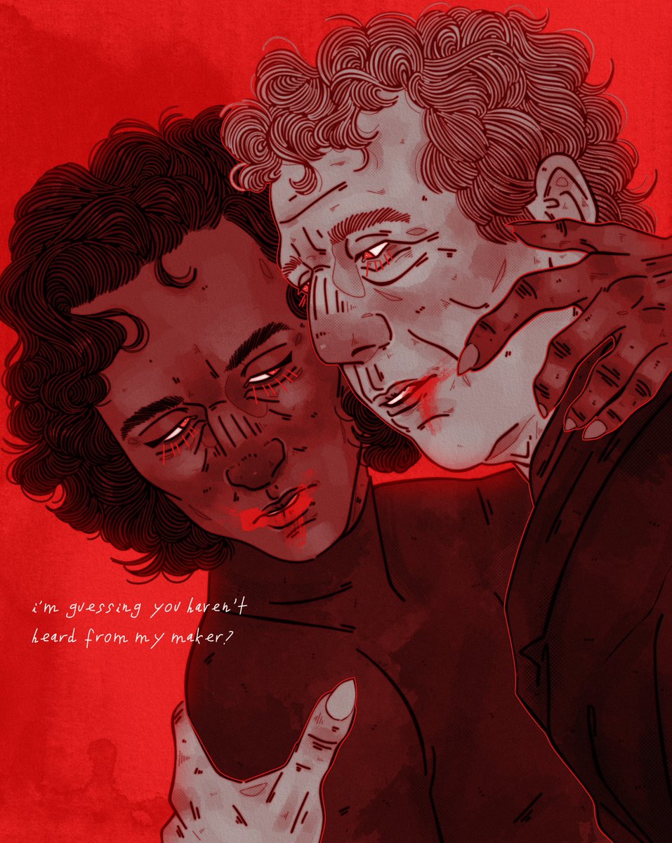 it would end with the embrace, the kiss, the blood stinging him, the shroud of dreams closing over him like a great net, hunger! i love you! give me more! yes, more. but never enough.

tags: iwtv interview with the vampire daniel molloy armand armandaniel #iwtv