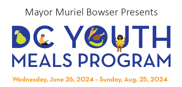 The DC Youth Meals Program provides breakfast, lunch, dinner &amp; snacks to DC youth during the summer months. All youth in DC are welcome to grab a quick &amp; healthy meal at participating locations across the city. Find a DC Summer Meals site near you. ow.ly/FiaV50St7q1