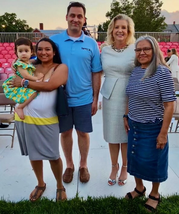 IPPSArmy's tweet photo. MSG Robert M. Flak, Senior Enlisted Advisor, IPPS-A Requirements Division, and his family met Hon. Christine E. Wormuth, Secretary of the Army, at the Army Birthday Twilight Tattoo event...she liked his IPPS-A polo! #TeamIPPSA #ArmyBday https://t.co/hT1ZvjvIwO