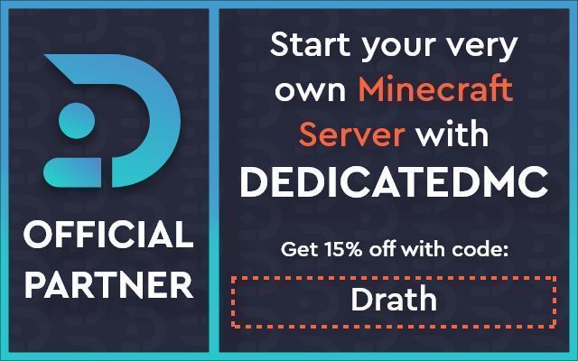 The amazing servers of <a href="/DedicatedMCio/">DedicatedMC</a> have been nothing short of incredible!
Totally reliable, smooth as butter with the staff of dreams!
Use my code when you sign up on ALL plans!
Code DRATH:
buff.ly/3rx1A38