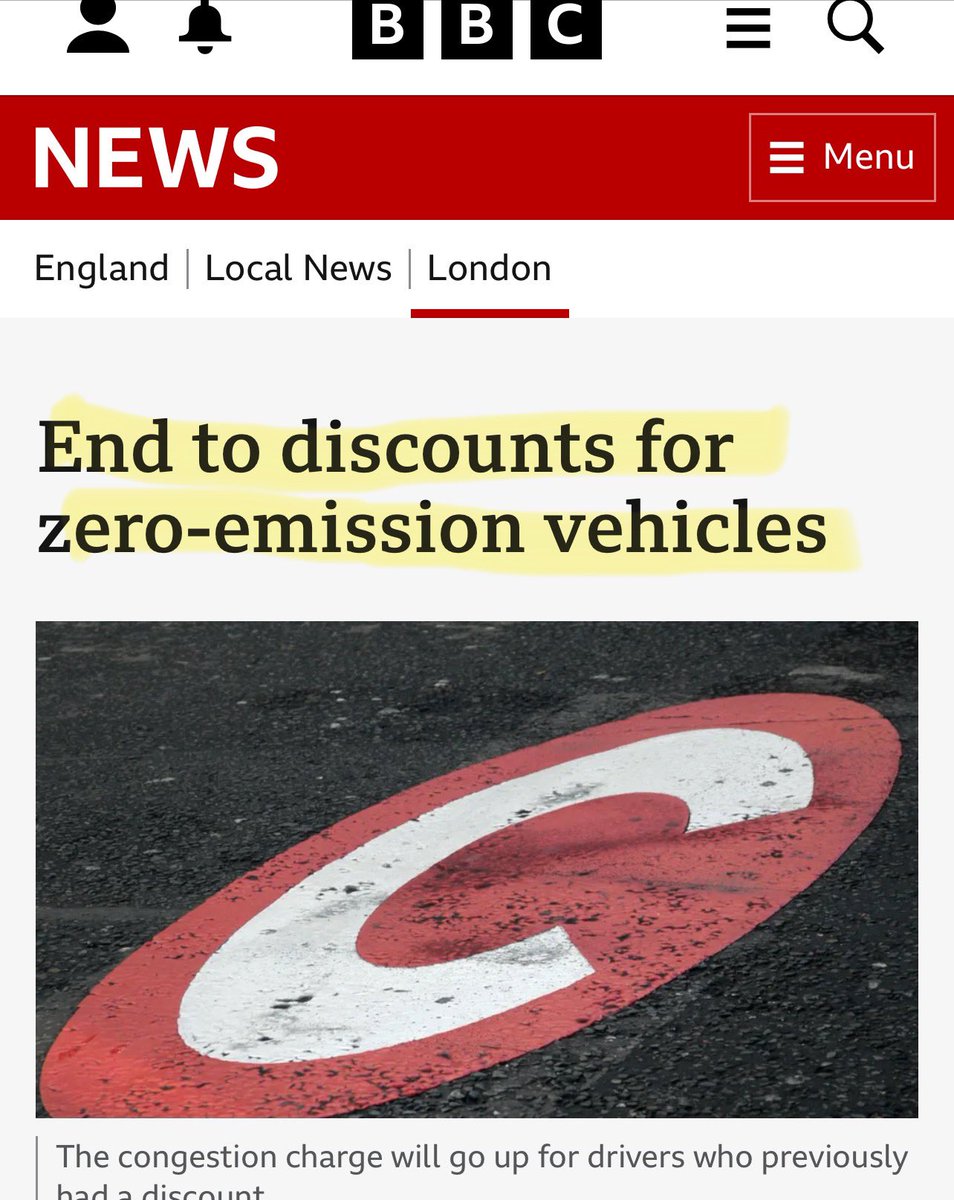 NET ZERO -Oh look. All those conned into believing an electric car would prevent them being charged to drive in London are about to be shafted

ULEZ exemption to end next year! 

The smug climate savers will have to pay as well, even though they erm aren’t emitting fumes

Oops