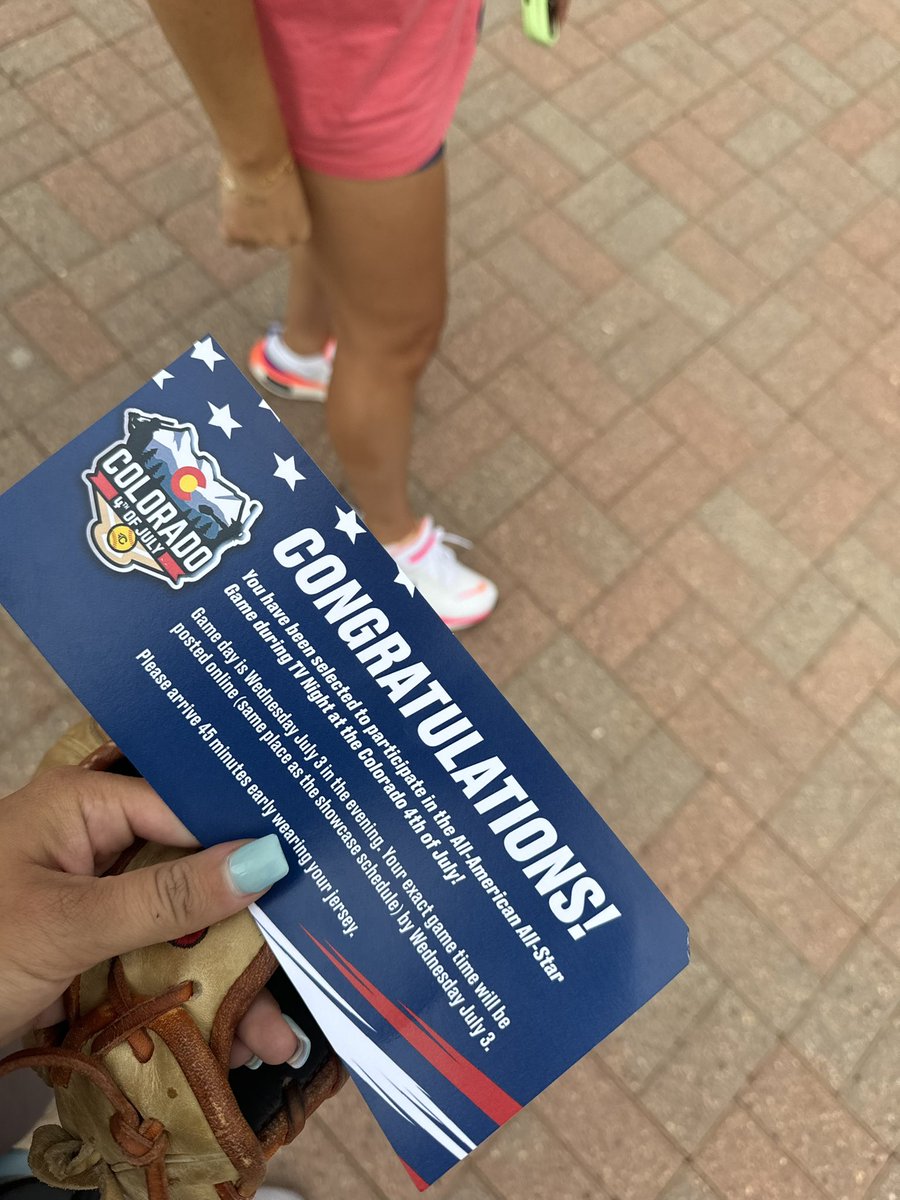 Blessed to have had the opportunity to play in the Colorado showcase game!! Went 2-3 and had a few plays at short and ended up as an ALL AMERICAN🥎🙌🏽 <a href="/LegacyCTX18U/">Diamond Legacy CTX - Warnecke</a> <a href="/mehallhbu/">Mary-Ellen Hall</a> <a href="/hopetraut/">Hope Trautwein-Valdespino</a> <a href="/CoachKRaines/">Kelly Raines</a> <a href="/roxysegura23/">Roxsanna🦋</a> <a href="/froknows9/">Angela Froboese</a> <a href="/CoachBiancaG/">Coach Bianca Gonzales</a>