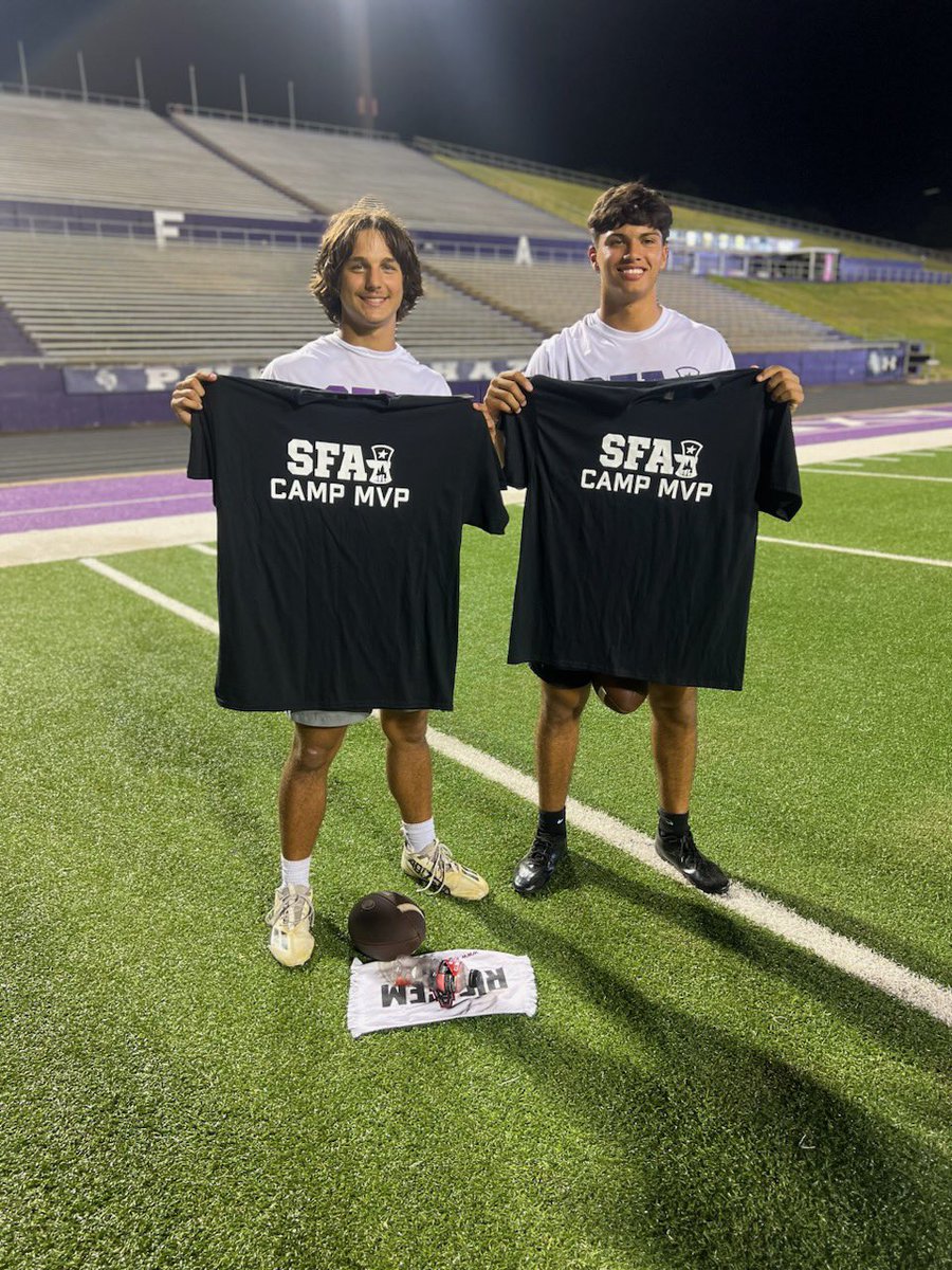 j_westmoreland1's tweet image. SFA camp MVP!! #axem @CoachCamMckeon @CoachGotte @CoachMay13 @OilerRecruiting @PearlandOilers
