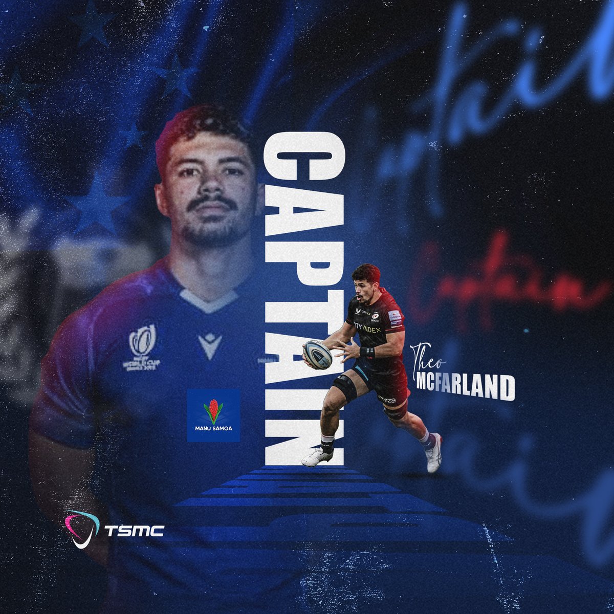 Selected! 🇼🇸
We're hugely proud to announce that our 'Samoan Sensation' <a href="/TheoMcFarland06/">Theo McFarland</a> has been named the new <a href="/manusamoa/">Manu Samoa</a> Captain. Theo is a World Class performer and is immensely proud of his Country, his heritage and his people. Wishing you the very best of luck Theo! 💪🏼🇼🇸