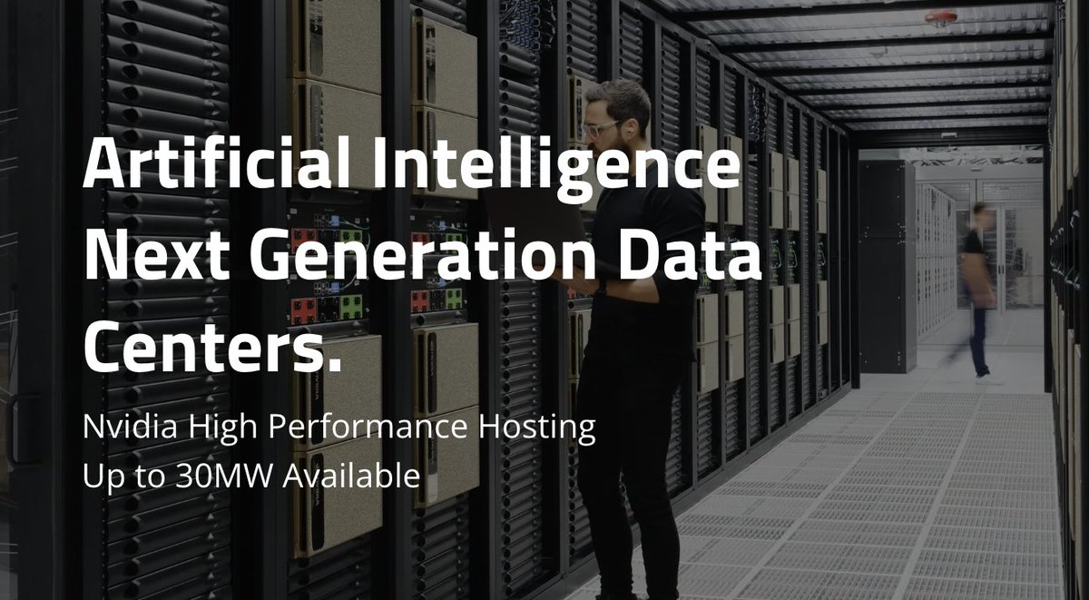 CDataVault's tweet image. Our new Ai Focused datacenter has a capacity of up to 30MW and is now open for reservations. Don&apos;t miss out on this opportunity to boost your AI capabilities. Contact us now to secure your spot. #AI #Datacenter #NVIDIA #Technology