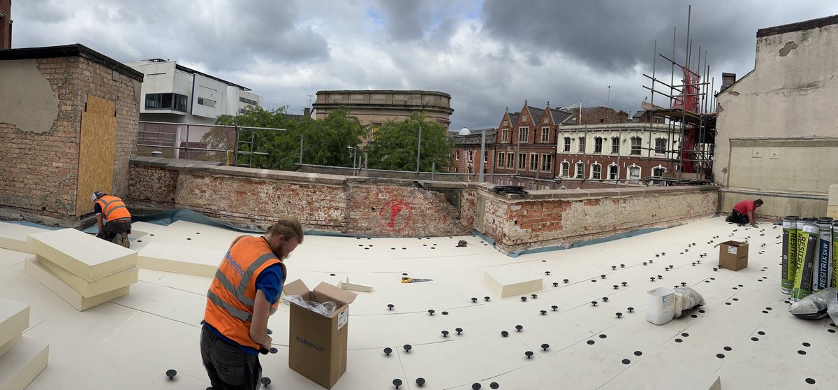 Insulation for roof deck at Carlton St