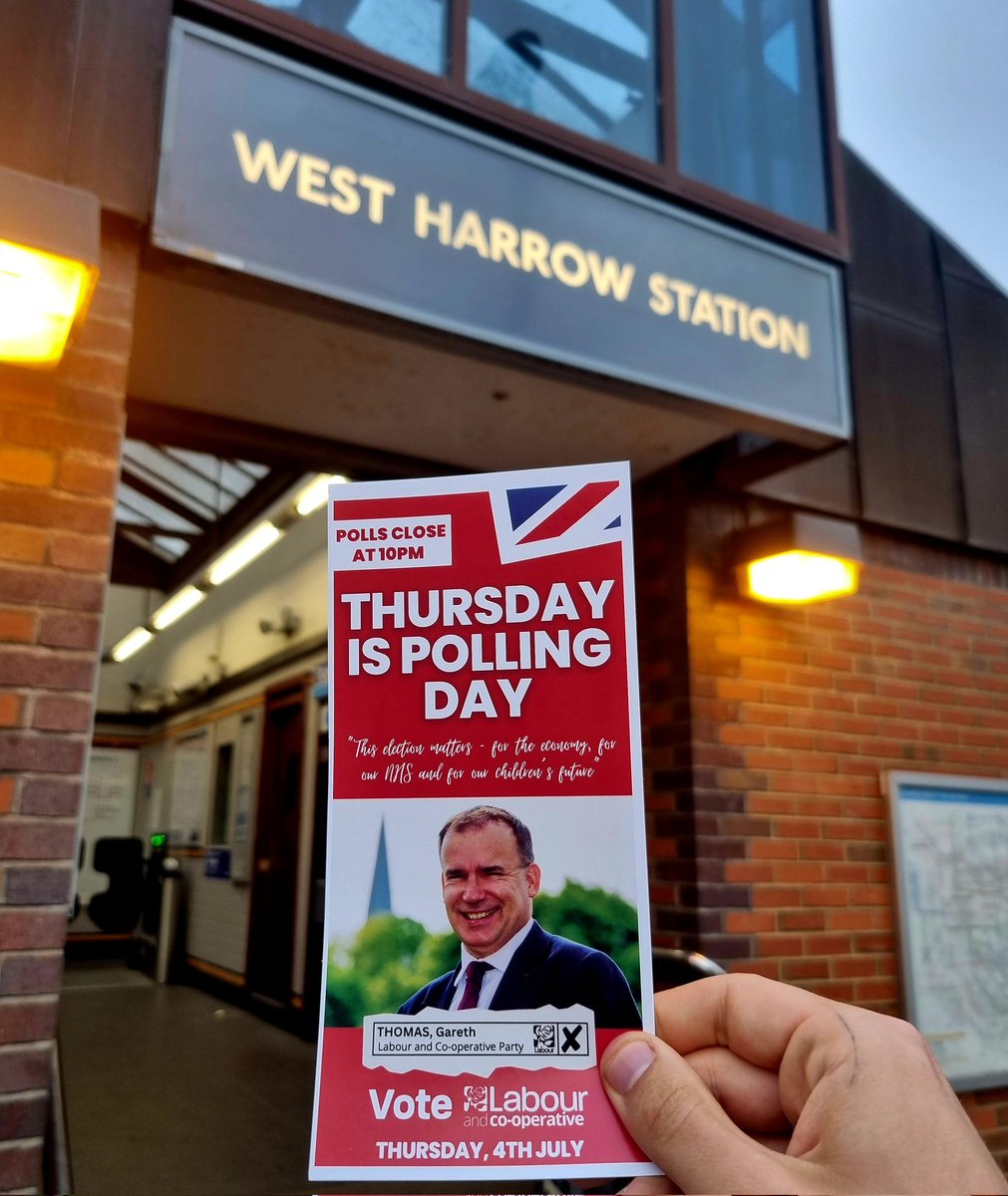 Out in Harrow West delivering these beauties for Mr <a href="/gareththomasMP/">Gareth Thomas MP</a>!

This Thursday, Harrow West voters can turn the page on 14 years of Tory chaos + get Britain's future back with Gareth working as part of a Labour Govt.

Don't just hope for change — vote for it. Vote Labour.🌹