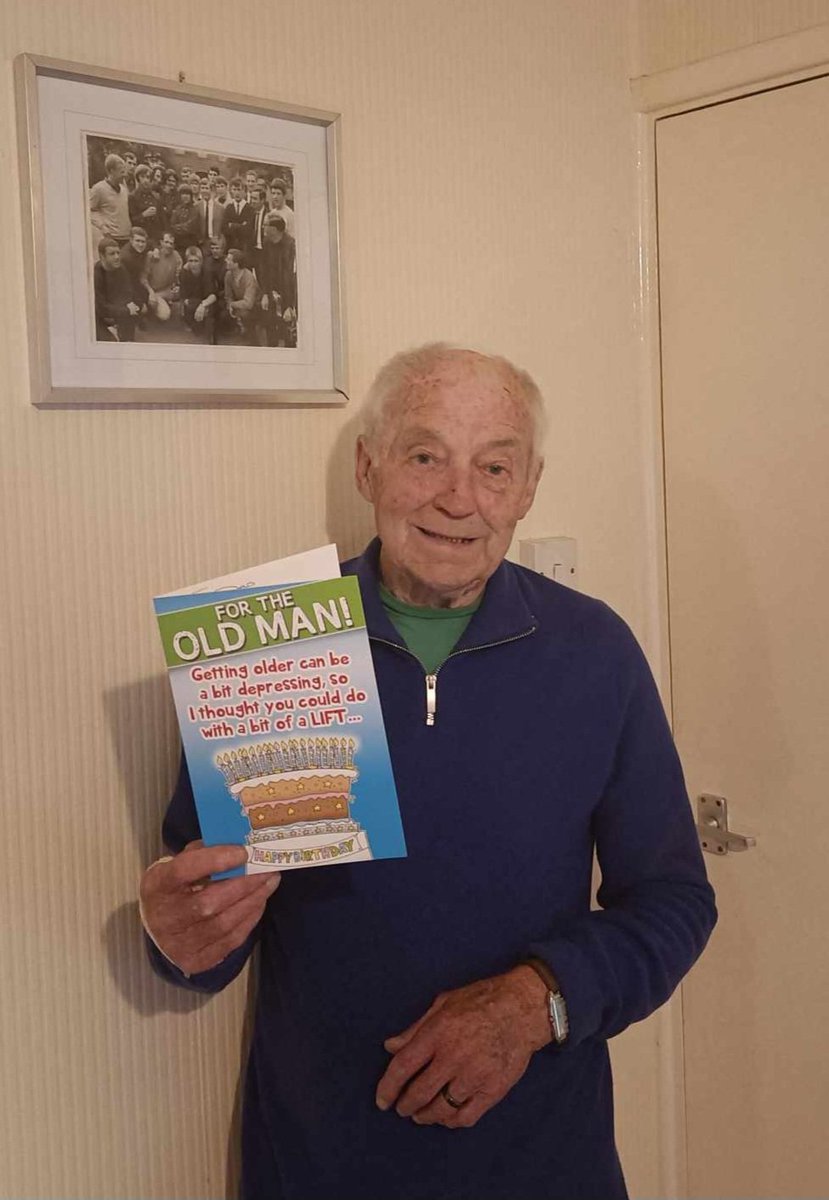 A very happy 82nd birthday to <a href="/Wolves/">Wolves</a> favourite Terry Wharton!  Terry is pictured today by the framed photo with <a href="/TheMonkees/">The Monkees</a> in the summer of '67. That will feature in Terry's autobiography which I'm privileged to be writing. We hope to have it out next year. Pls RT. <a href="/WolvesFPA/">Wolves FPA</a>