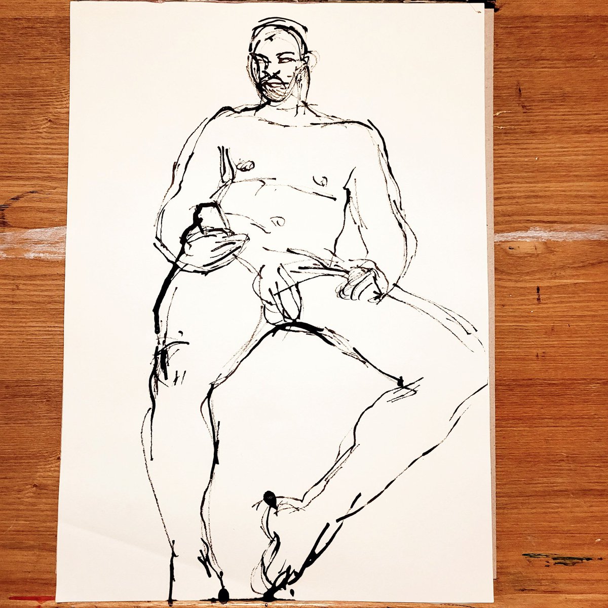 A Quick croquis marker sketch.

#croquis #man #body #ink #sketch #art #kunst #konst