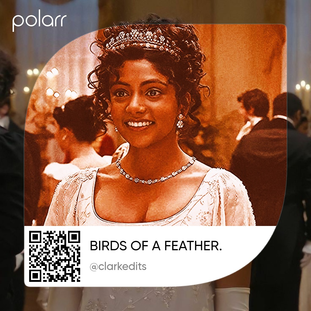 CLARKEDlTS's tweet photo. BIRDS OF A FEATHER.
Please credit if using!
#polarr #polarrcode #polarrfilter #polarrfilters #bridgerton https://t.co/bA77wGFWpq