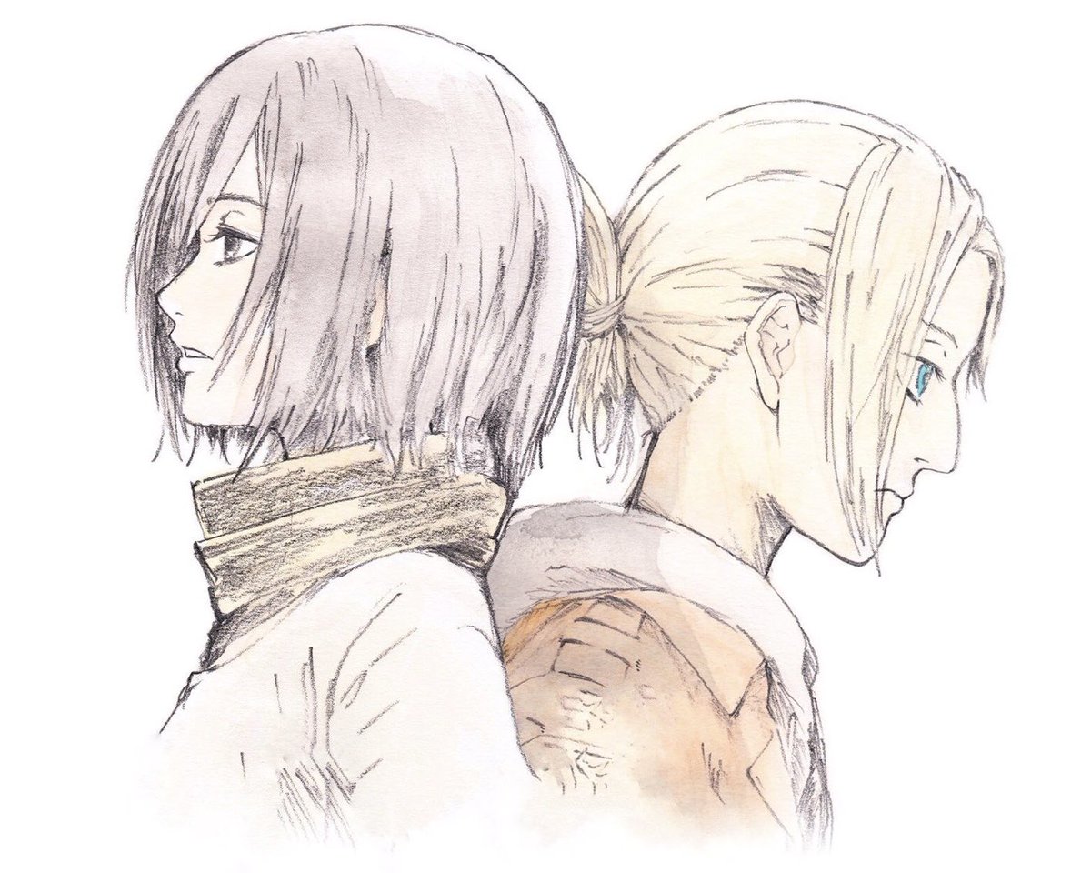 mikasaarchive's tweet photo. Mikasa &amp; Annie from Lost Girls Novel 🦋 https://t.co/9q3VoGNchz