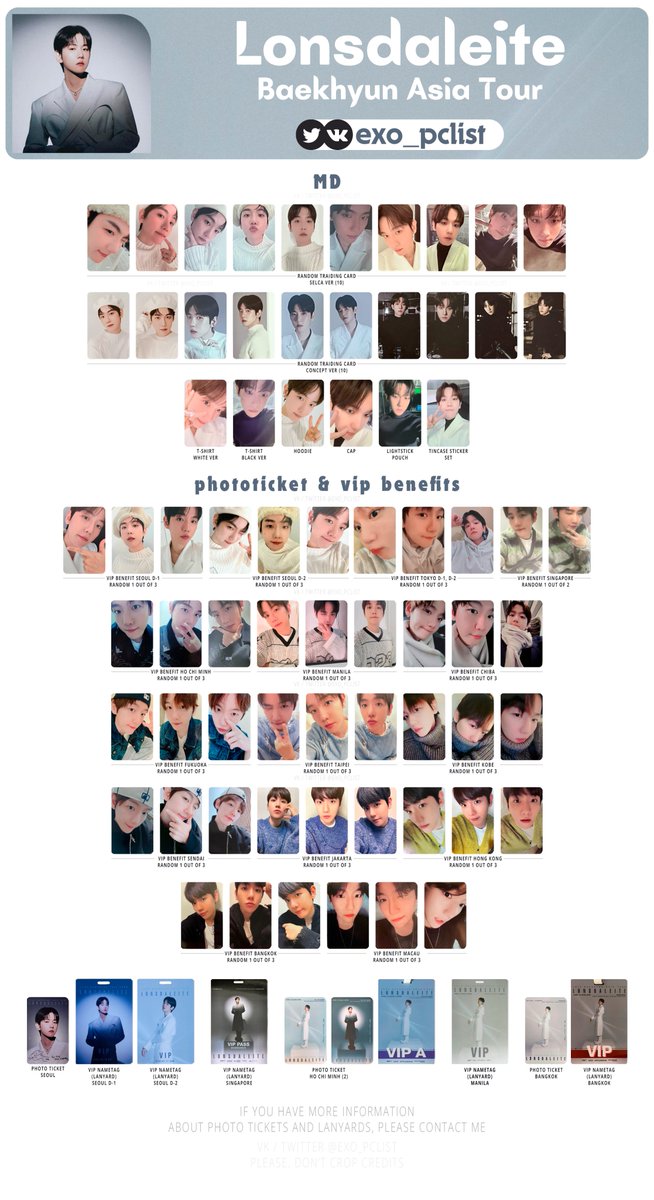 LONSDALEITE PHOTOCARD LIST UPDATE (Ver 10) Full size (Baekhyun