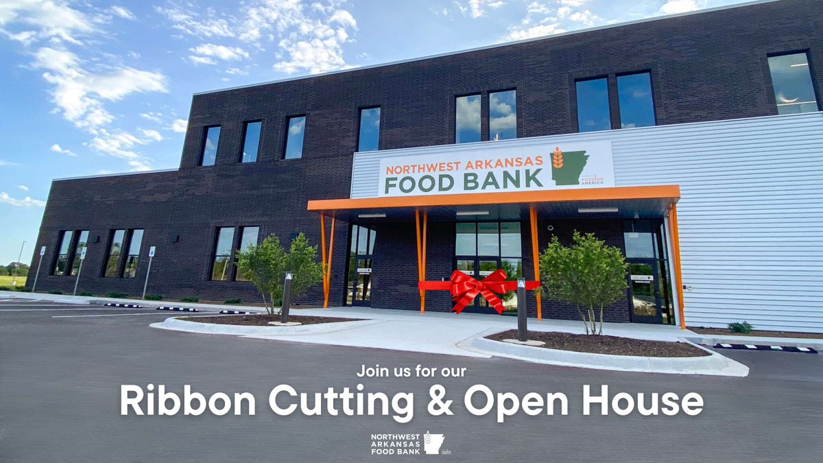 Join us for our ribbon cutting and open house at the Claude and Betty Harris Center for Hunger Relief! You are invited to take a tour and see our new facility in action.

📅 August 1
🕙 10:00 a.m. to 1:00 p.m.
📍1604 Honeysuckle Street, Lowell, AR 72745

#FeedingNWA