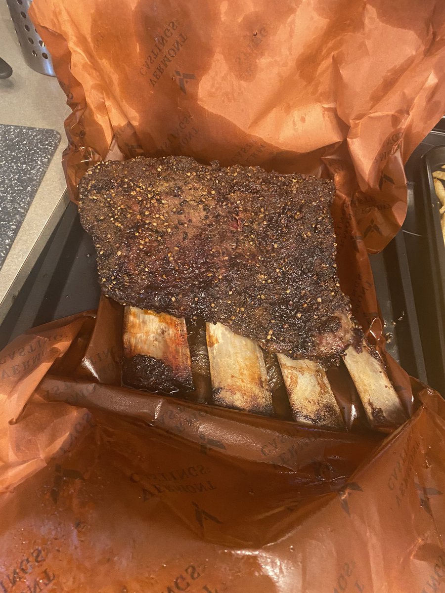 cardseco1217's tweet photo. In case anyone was curious here’s the end result to the Canada Day meal. Beef short rib (Portuguese) linguiça homemade potato salad and Caesar salad 🥗 🍖 🥔 🍺 🇨🇦 @TraegerGrills #AAAbeef @MeatChurch #labattblue https://t.co/9RmXR1yl9O