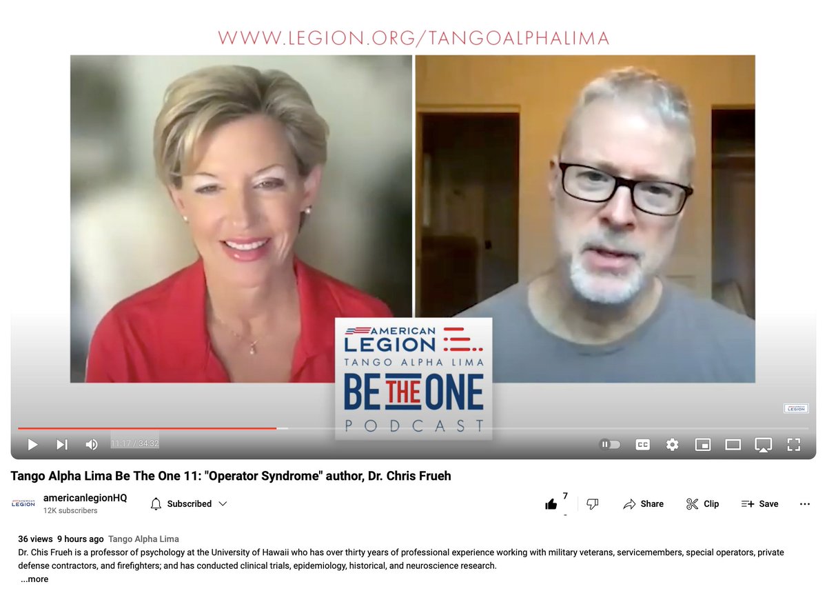 amy_forsythe's tweet image. The July edition of #BeTheOne podcast features Dr. Chris Frueh, whose life and career was shaped by his father who served in the Air Force. 
📘His book #OperatorSyndrome takes a different approach to healing those suffering from #PTSD.
Join us here:🎙️bit.ly/4crhv5m