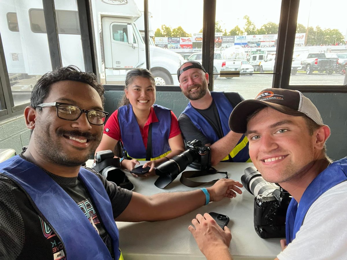 susanswong_'s tweet photo. ⏪ this photo was taken 1 year ago on July 2, 2023! 

⏩ so much has changed in a year…

@BrandonBrownWV became the GM at @SoBoSpeedway57, @YSCreative joined the @NASCARRegional team and @ted_malin1 became the @CARSTour Series Photographer and i still make social content lol https://t.co/AxTyidl8BK