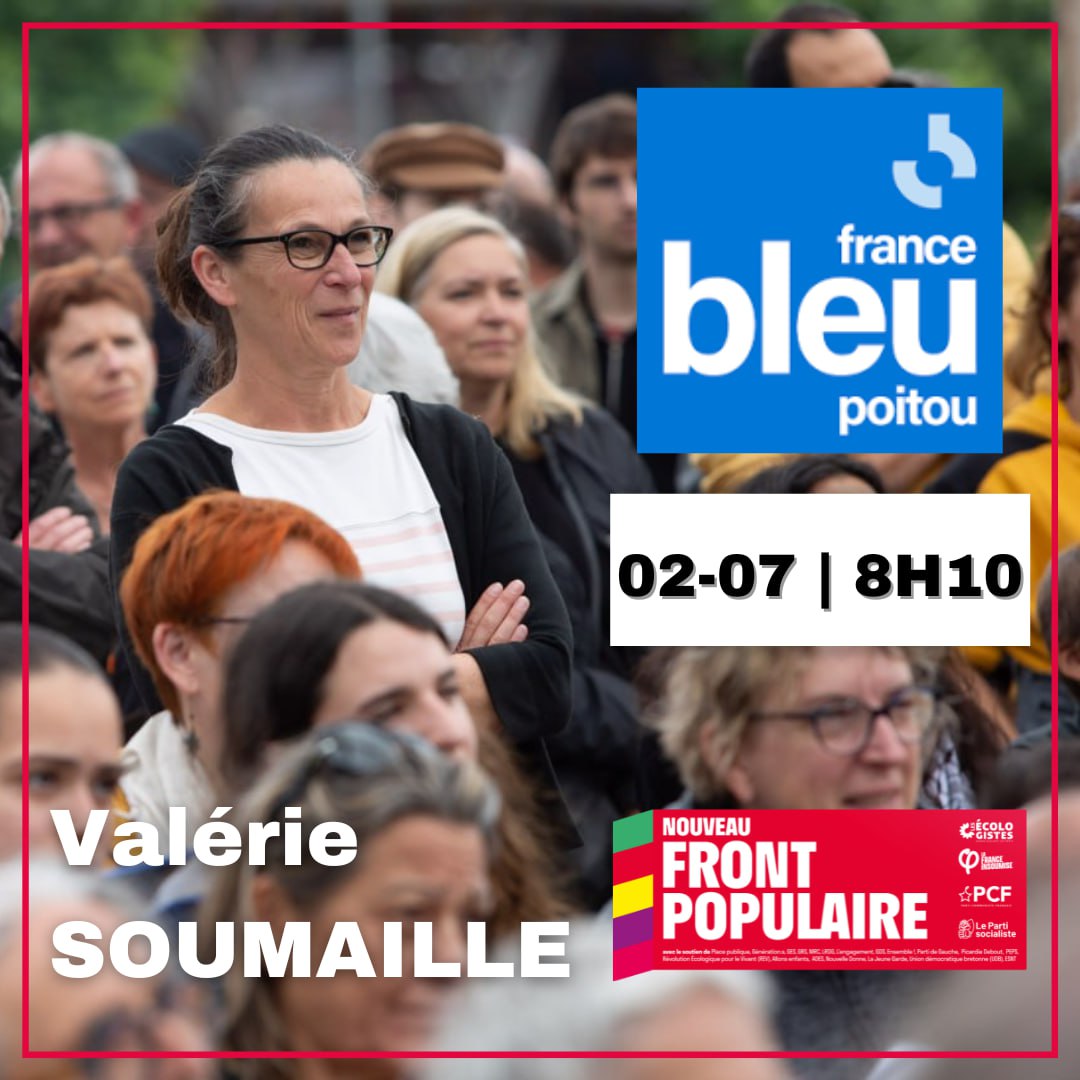 🎙Retrouvez Valérie demain à 8h10 sur France Bleu Poitou
#nouveaufrontpopulaire